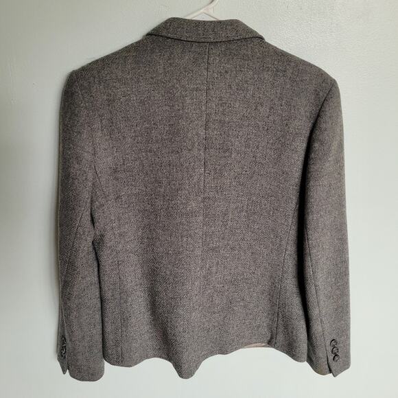 Vintage 90s Anderson Little Womens Gray Blazer 100% Wool Jacket Siz 10 - Picture 2 of 9